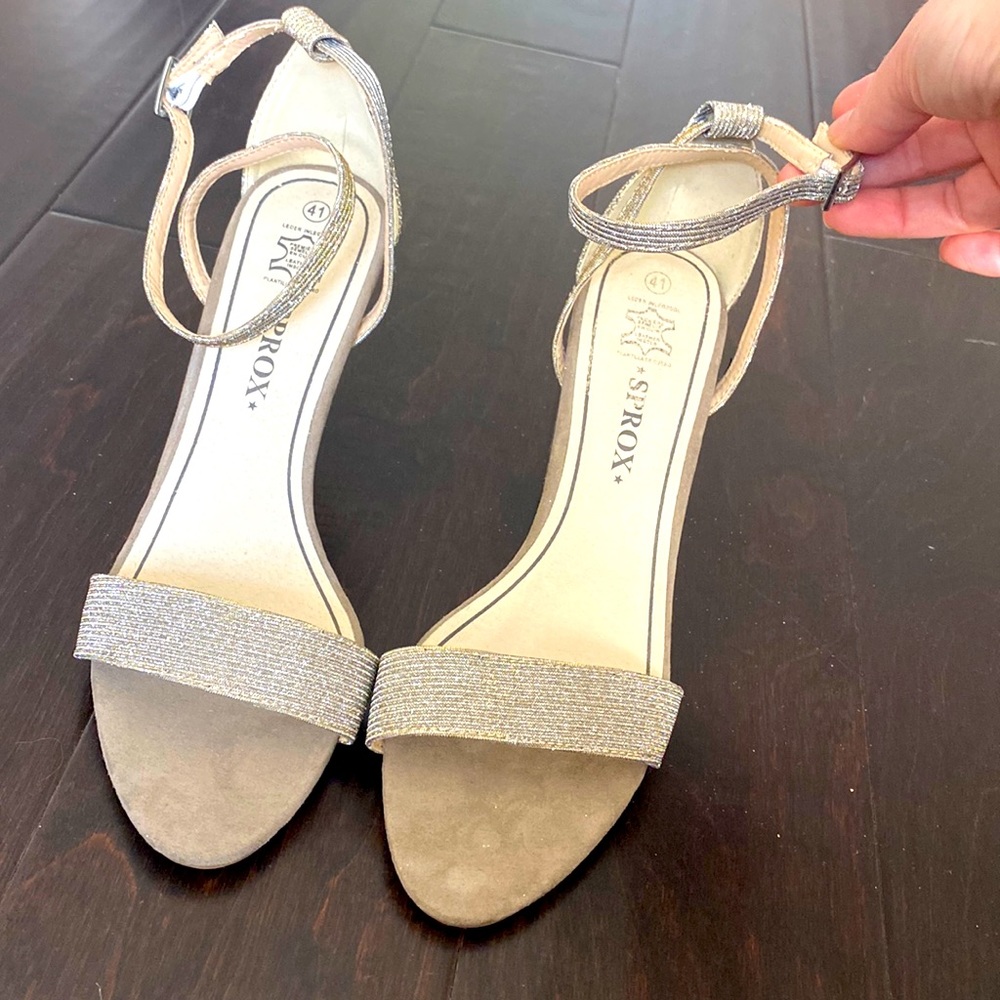 Sparkling heeled sandals